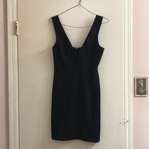 Black Deep V dress